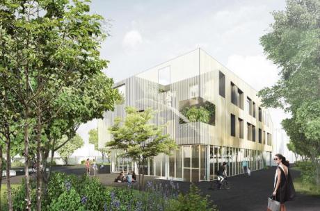 Skole med bæredygtig tilbygning